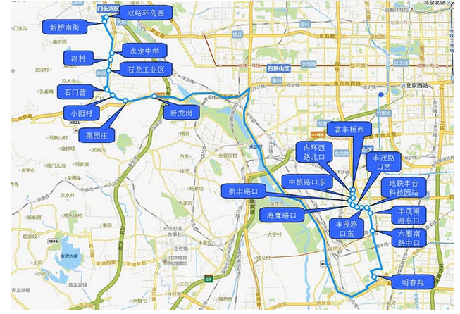 门头沟s1线路线图图片