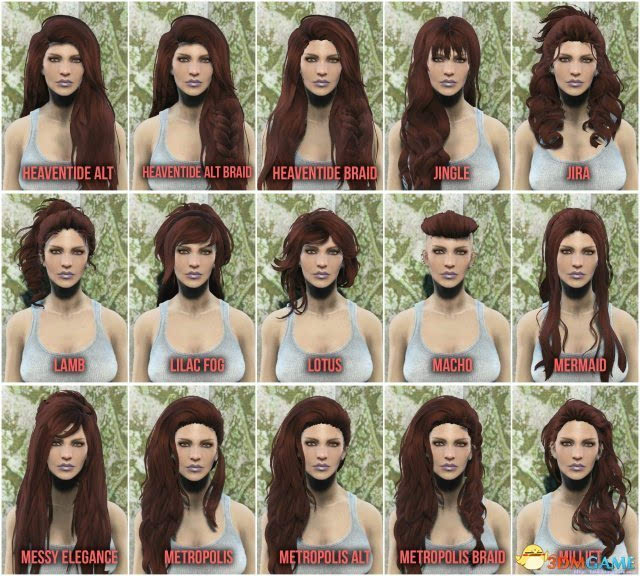 辐射4 发型美化mod 女性人物动态发型mod合集
