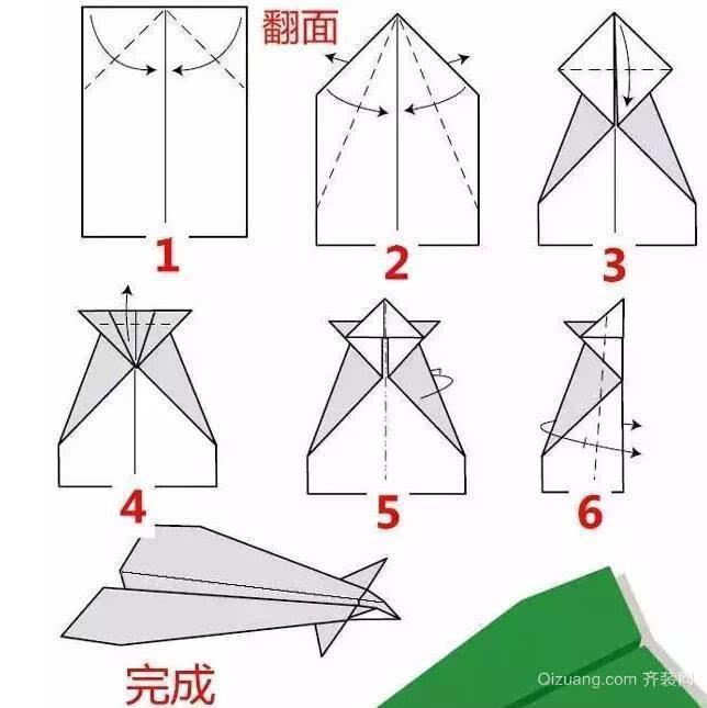 最快的纸飞机的折法图片