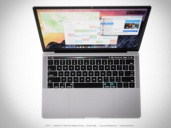 概念图：如果MacBook Pro在键盘上方配备了动态OLED触控栏