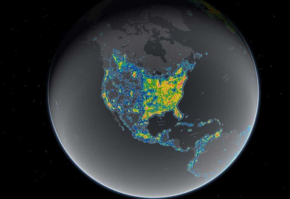 光污染图表图片