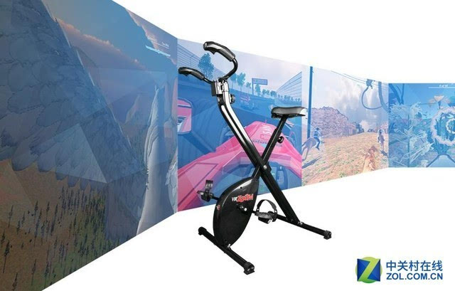 在家骑自行车虚拟场景图片