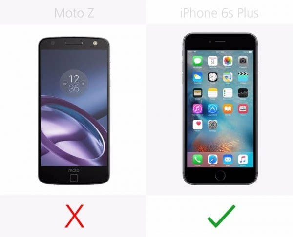Moto Z和iPhone 6s Plus规格参数对比