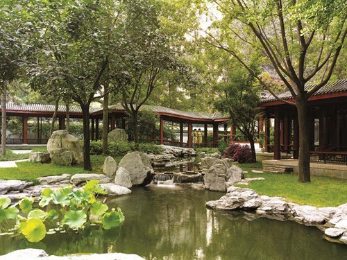 北京香格里拉饭店庭院图片
