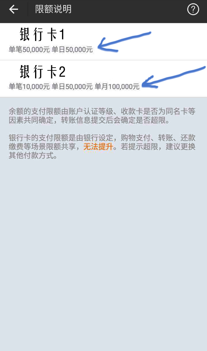 支付宝的银行卡支付限额是怎么回事?可以提额吗?