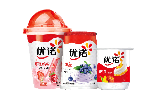 果层多,珍珠奶三种口味为了更好地融入中国市场,优诺没有采用一般牛奶