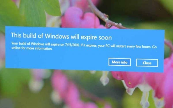 Windows 10预览版下一个版本将提供更佳的过期通知