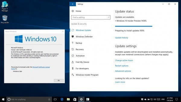 Windows 10 Build 14385 更新要点