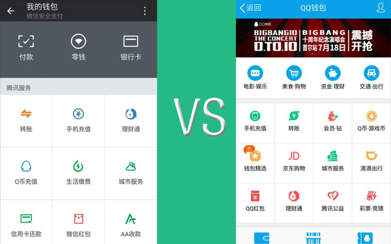 qq錢包和微信錢包一樣嗎?有什麼不同?