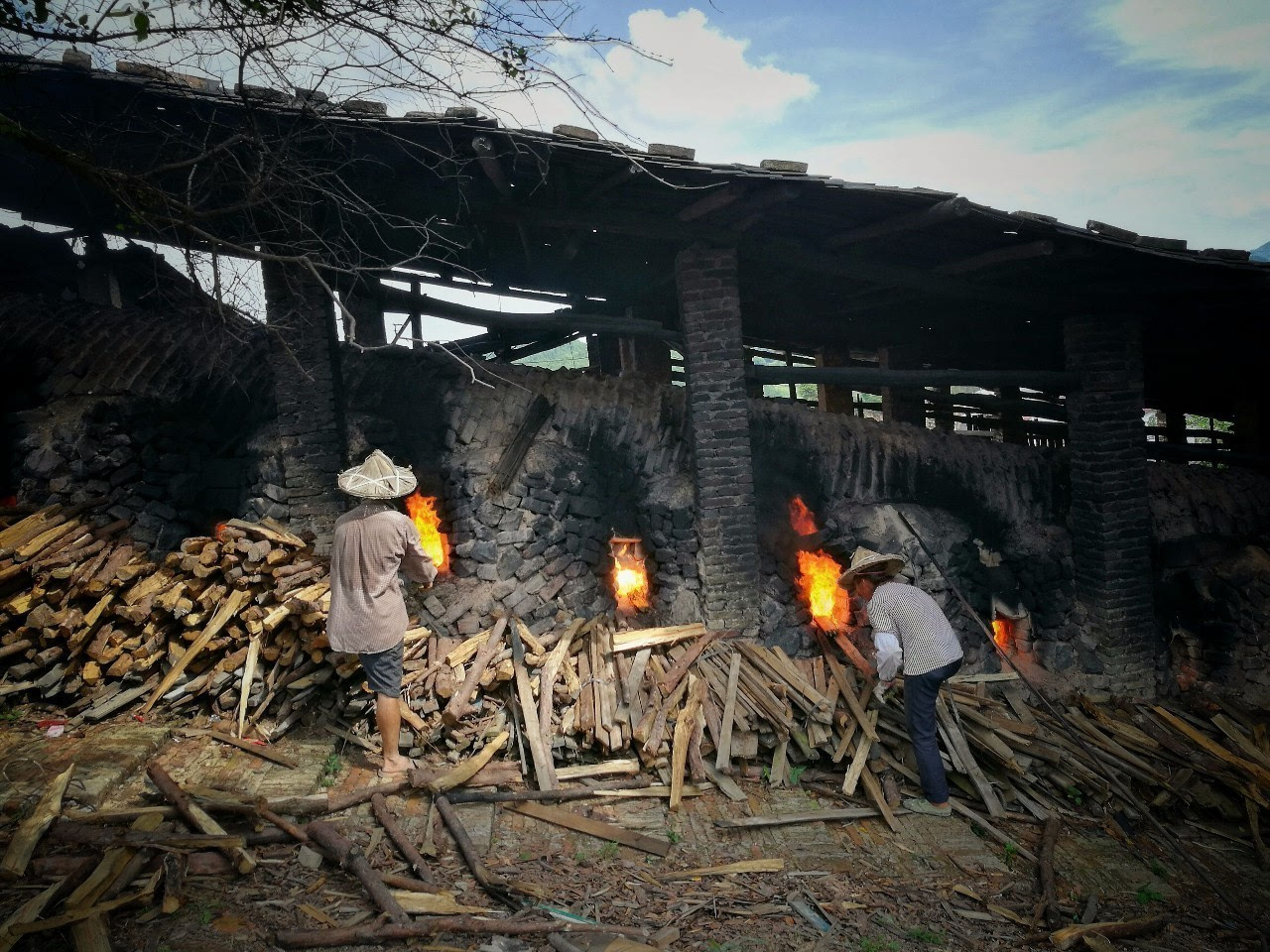 农村烧窑图片图片