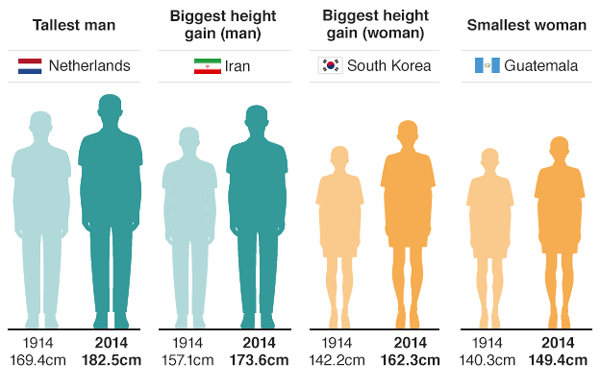 调查称荷兰男性和拉脱维亚女性平均身高世界第一
