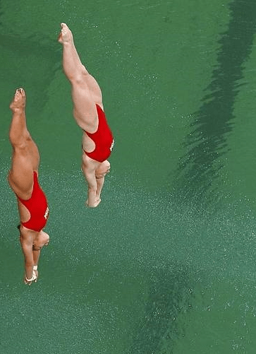 跳水运动员的尴尬瞬间图片