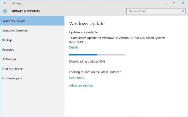 Windows 10累计更新KB3176493出现无法安装问题