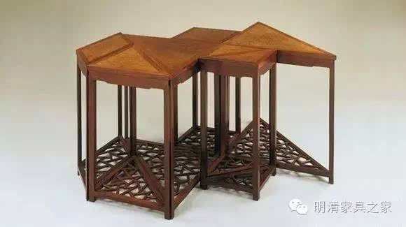 7 蝶几蝶几又名七巧桌或奇巧桌是依照七巧板的形状创意而成的