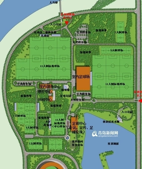 高清:青岛将打造江北一流足球小镇 规划图出炉