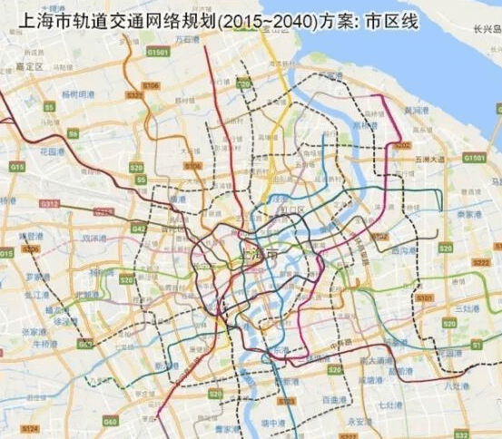 上海地铁线路2040图图片