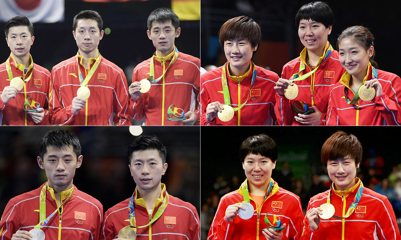 其它 正文 本届奥运会中国乒乓球队再次包揽该项目4个金牌,中国王牌之