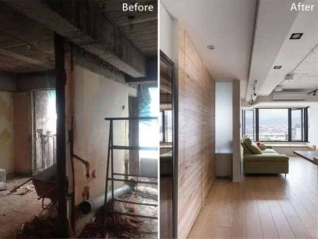 [装修]小户型旧房翻新前后对比,效果惊人!设计师简直