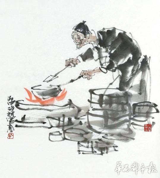 民国时期的厨师味道长孔祥辉 画食在中国,味在四川