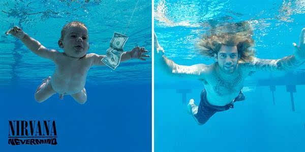 全球最知名“裸体宝宝”25年后晒同一背景照片