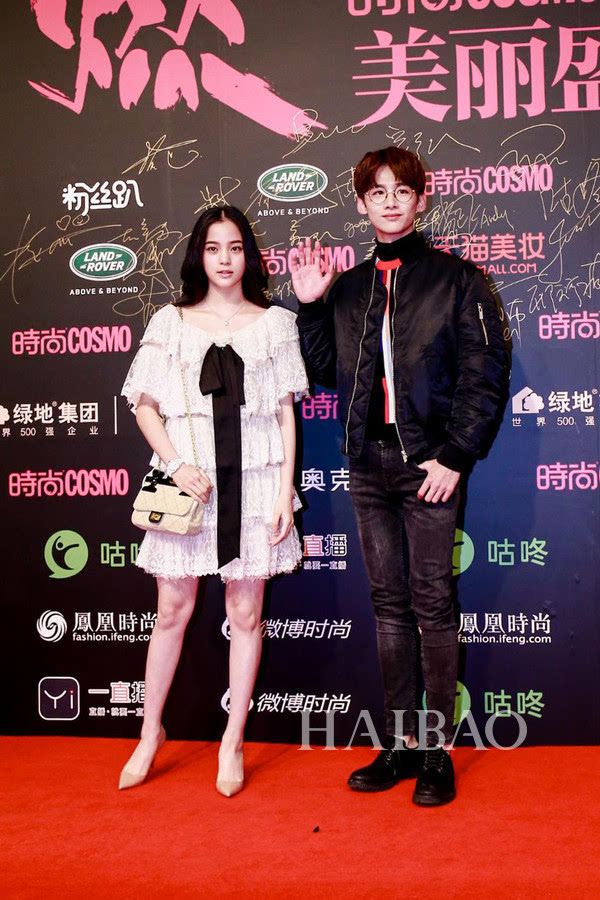 欧阳娜娜,白敬亭现身2016时尚cosmo美丽盛典红毯