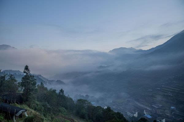 雲和山間雲霧繚繞,猶如仙境,畫卷一般.