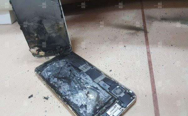 苹果手机爆炸事件图片