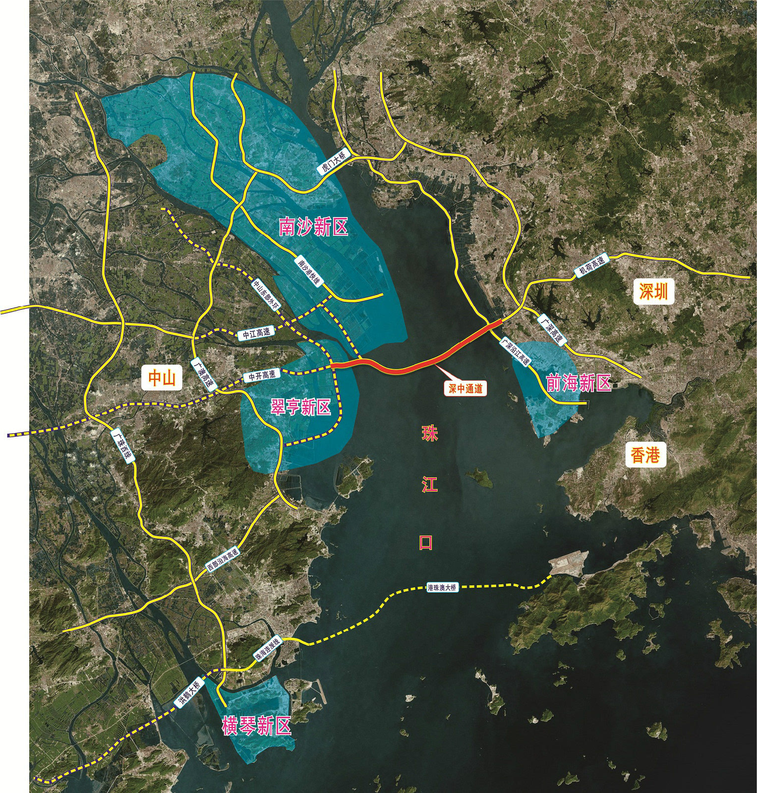 深中大桥地图图片