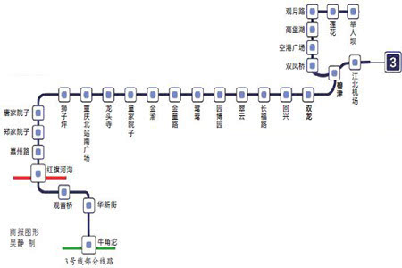 重庆地铁3号线线路图图片
