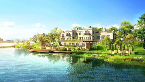 美墅金岛梅江湖上的大美岛宅