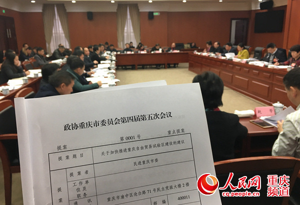 聚焦政协一号提案 委员为重庆自贸区建设支招