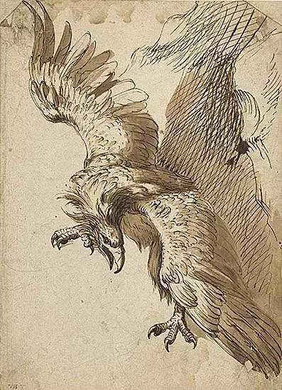 鹫鹰啄食普罗米修斯图片