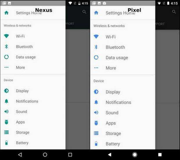 谷歌Pixel与Nexus 的UI比较：差异不大