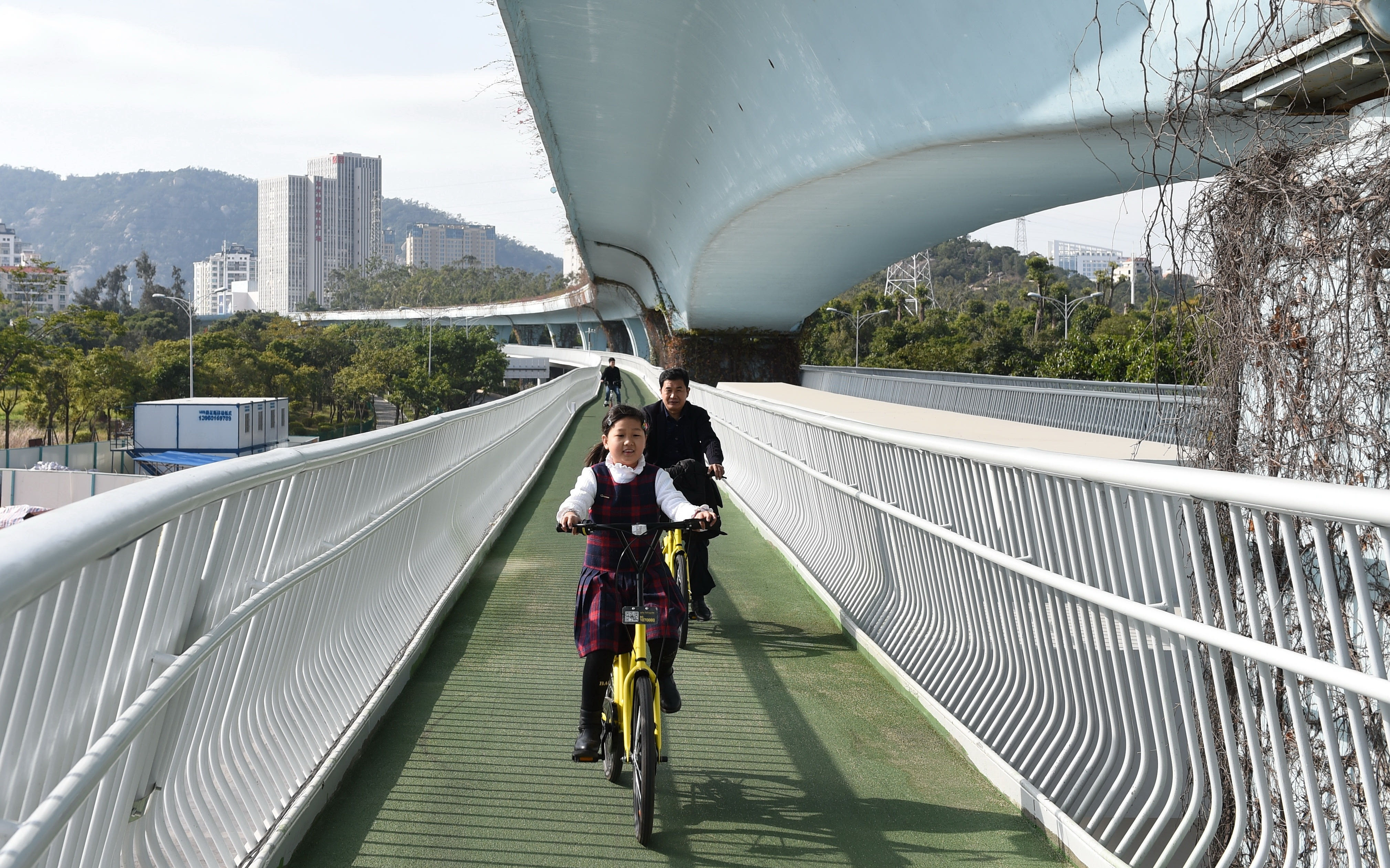 厦门:在全国首条空中自行车道感受"空中骑行"的魅力