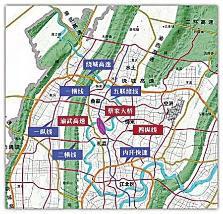 两江新区六纵线规划图图片