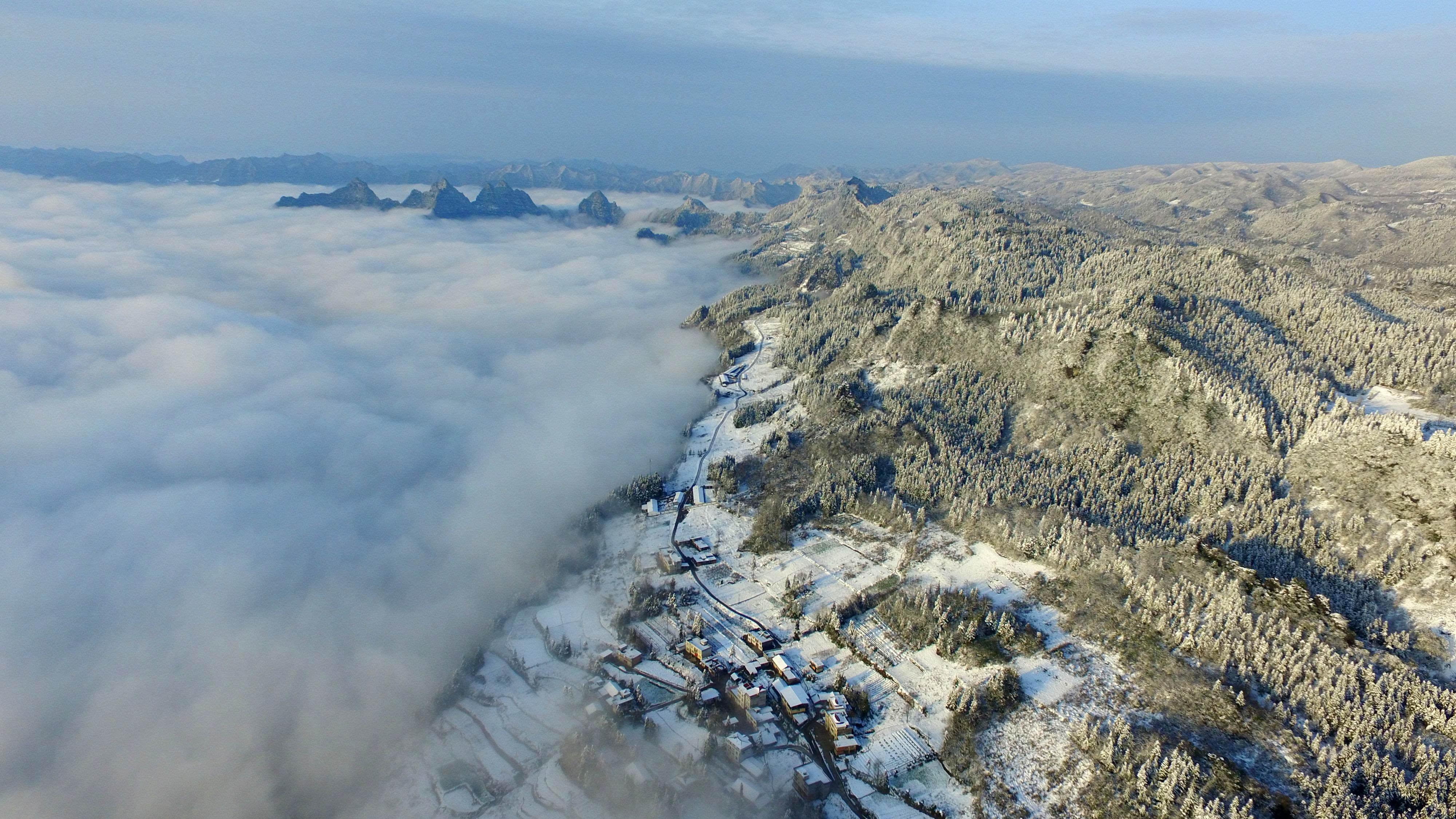 利川雪景图片