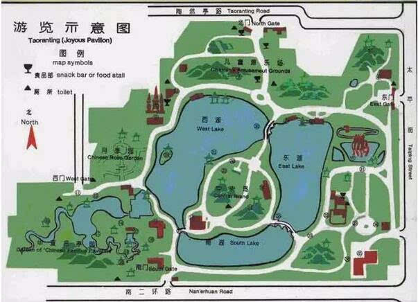 陶然亭公园游览路线图图片