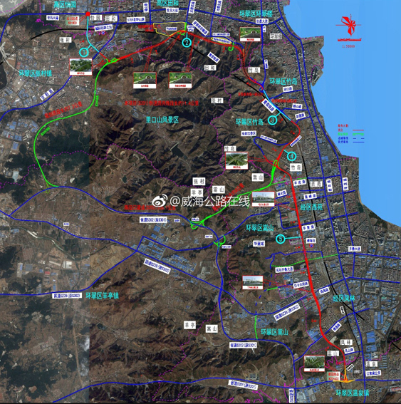 威海环山路规划图图片