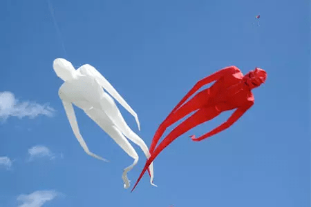 日本网友晒风筝走红 真实版"你女朋友在天上飞"