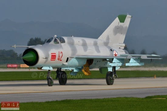 朝鲜空军的米格-21战机.