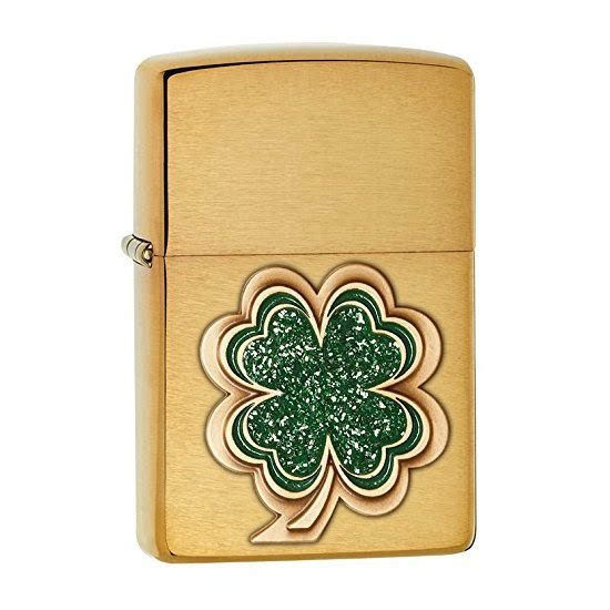zippo 芝宝 黄铜系列 幸运四叶草 防风打火机 约104.31元 原价 206.