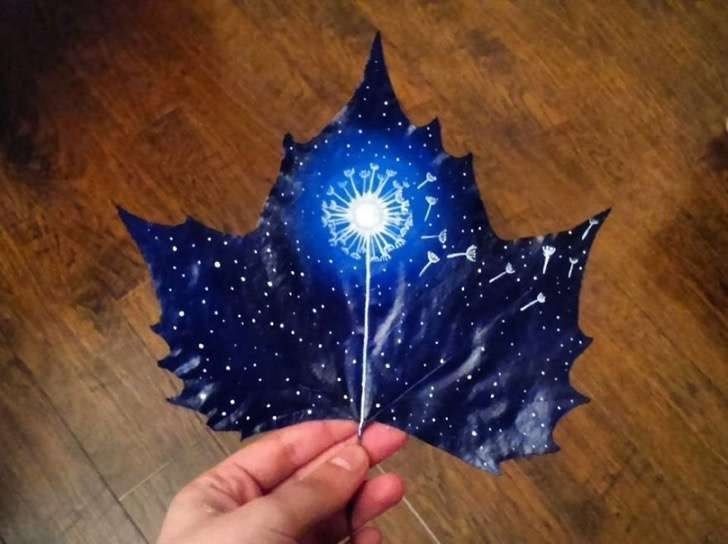 这么梦幻的树叶画你见过吗?(组图)