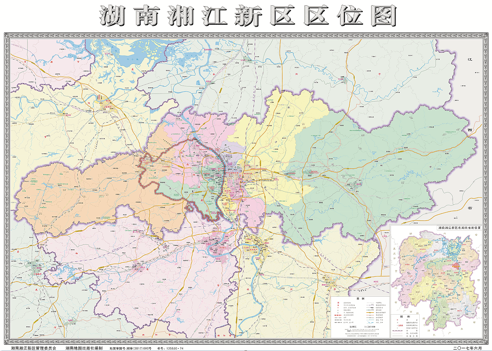 湘江新区首张辖区地图发布 今后了解新区"有图可循"