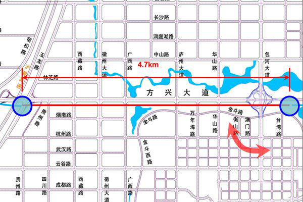 合肥方興大道快速化改造濱湖段將建高架橋