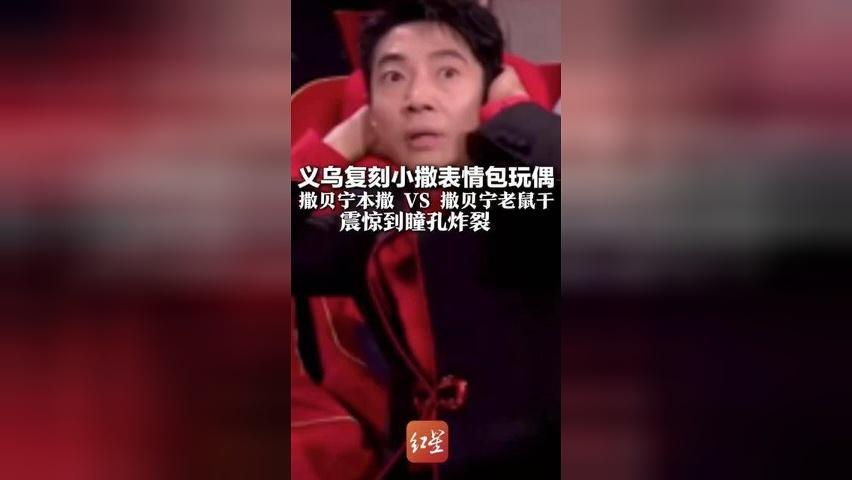 元宵晚会遭贴脸开大 义乌复刻小撒表情包玩偶 撒贝宁本撒 VS 撒贝宁老鼠 干 震惊到瞳孔炸裂