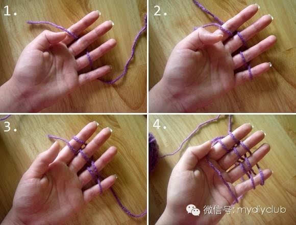 手指编织围巾简单教程图片