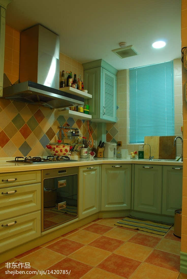 【案例集锦】50款厨房瓷砖巧设计,女神也爱下厨房!