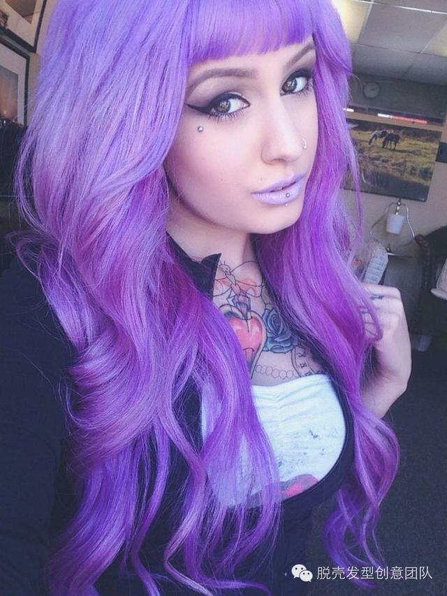 超美紫色发型
