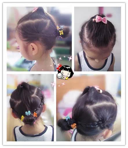 小女孩漂亮发型绑扎方法简单又可爱
