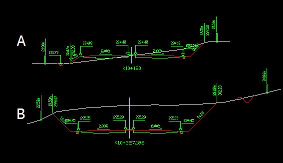 路基横断面CAD绘图图片